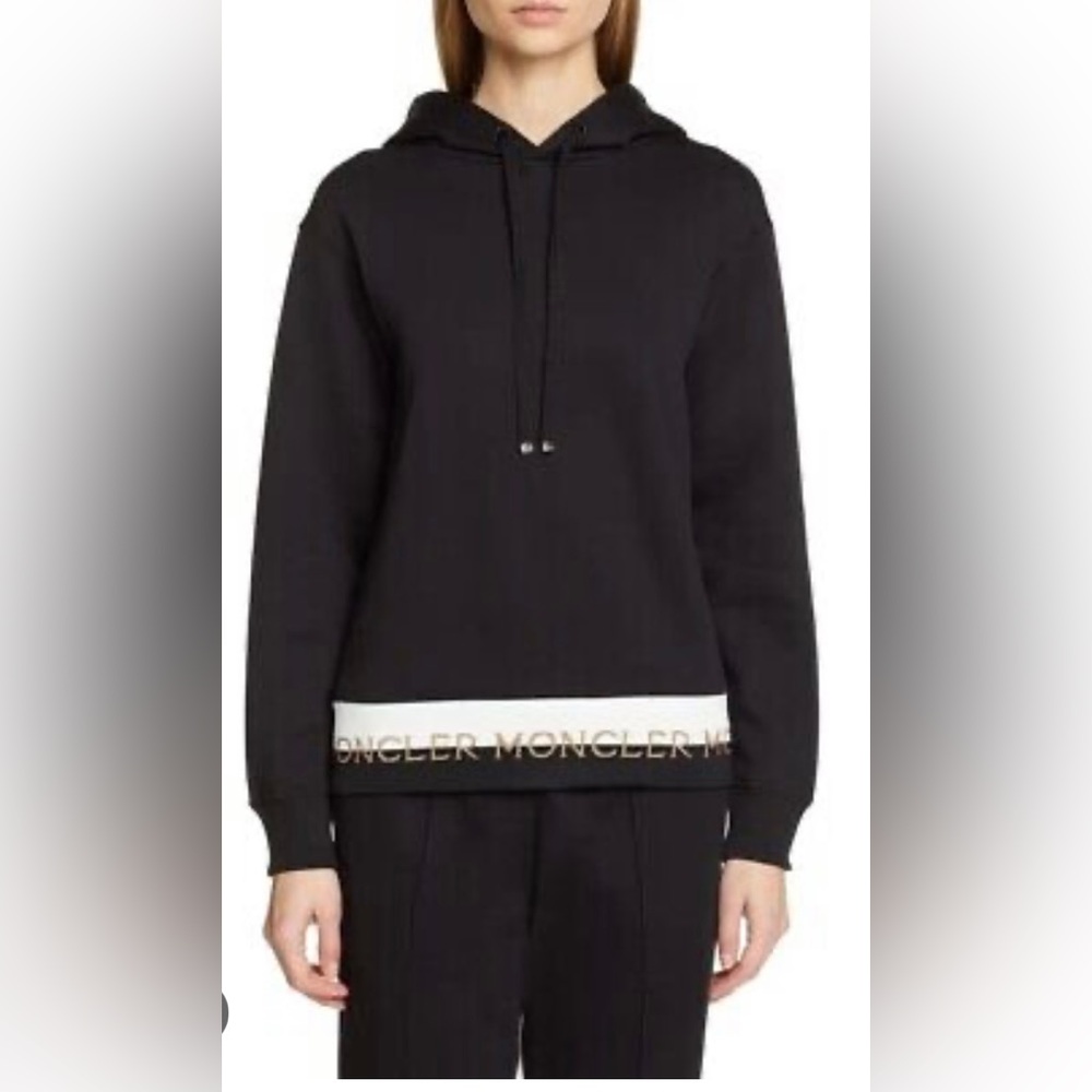 Moncler Maglia Girocollo Hoodie Sweatshirt - Black